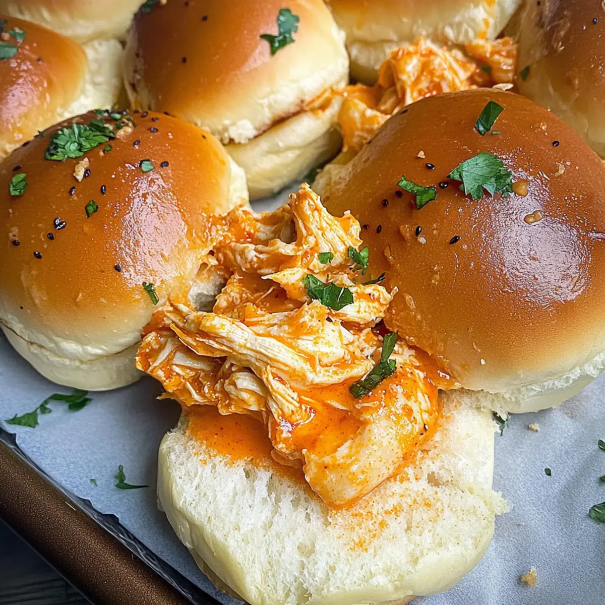 Spicy Buffalo Chicken Sliders
