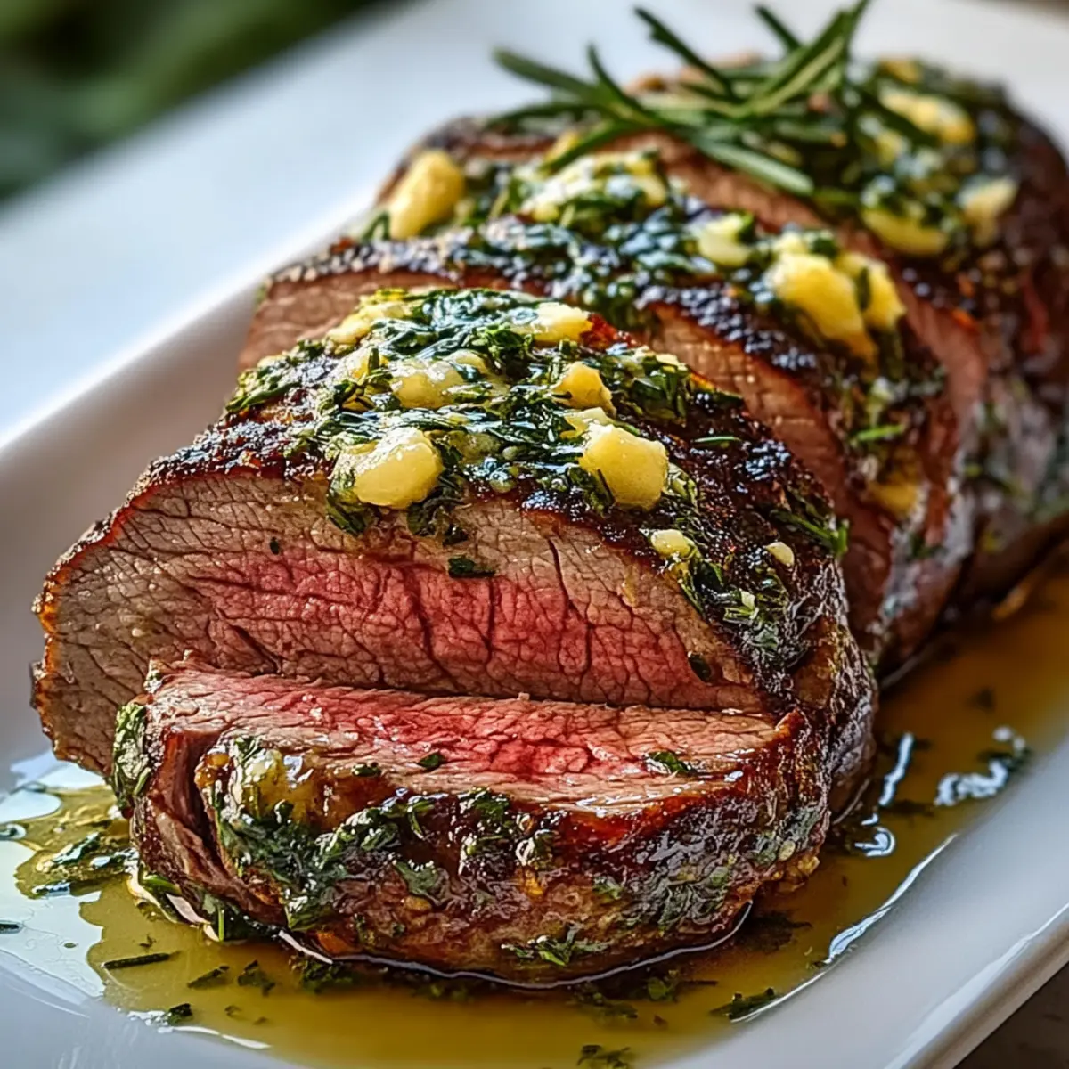 Garlic Herb Butter Beef Tenderloin Roast