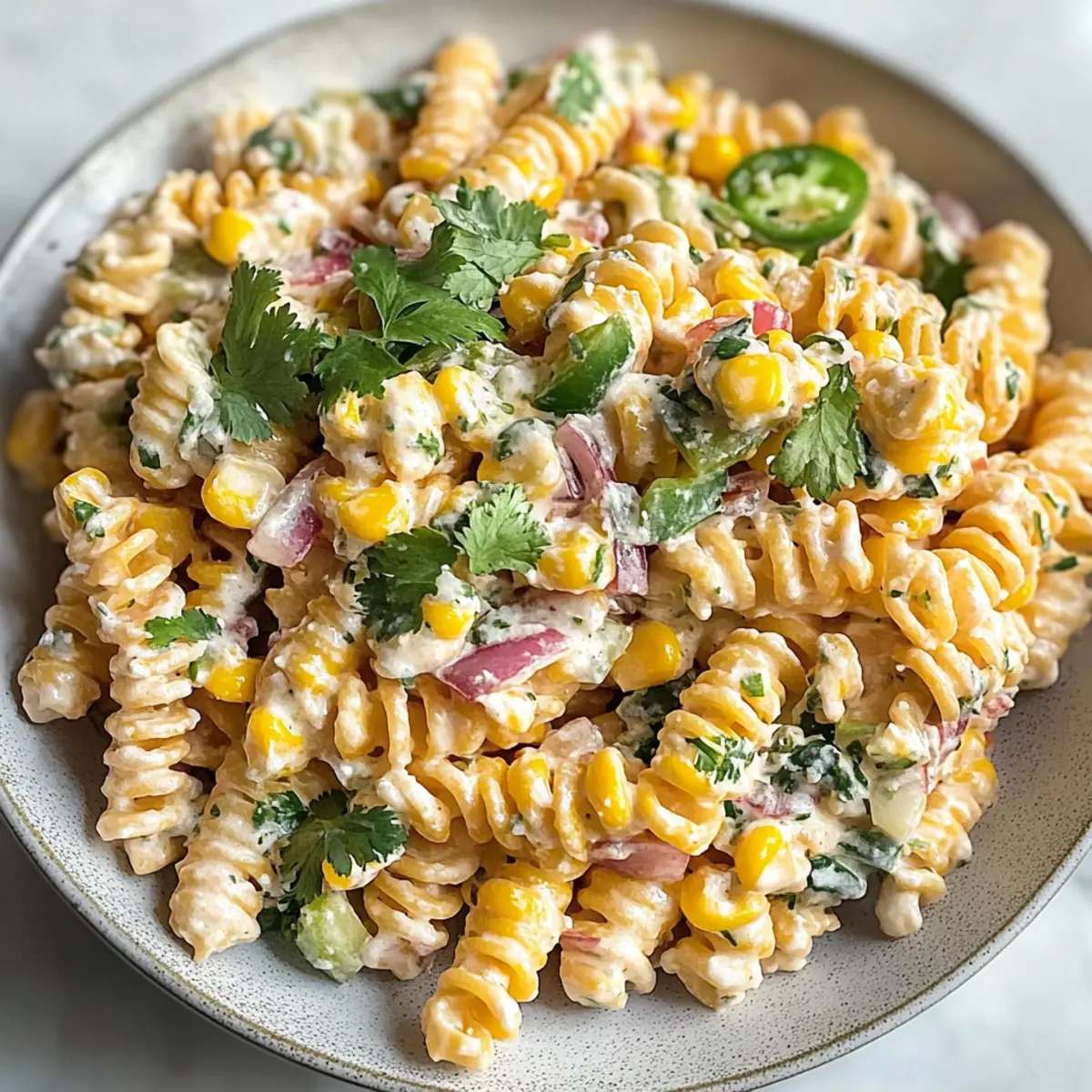 Fresh Mexican Street Corn Pasta Salad