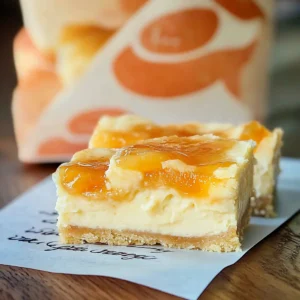 Peaches and Cream Cheesecake Bars