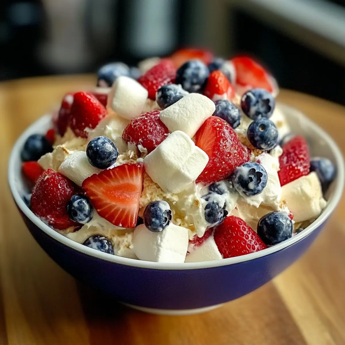 Red White and Blue Cheesecake Salad