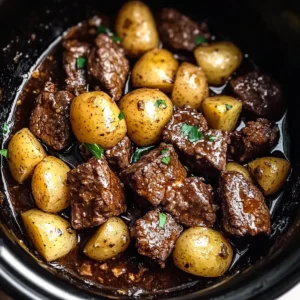 Slow Cooker Garlic Butter Beef Bites