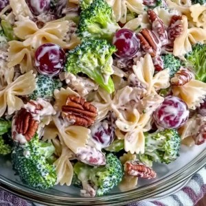 Pasta Salad Recipe with Broccoli and Grapes