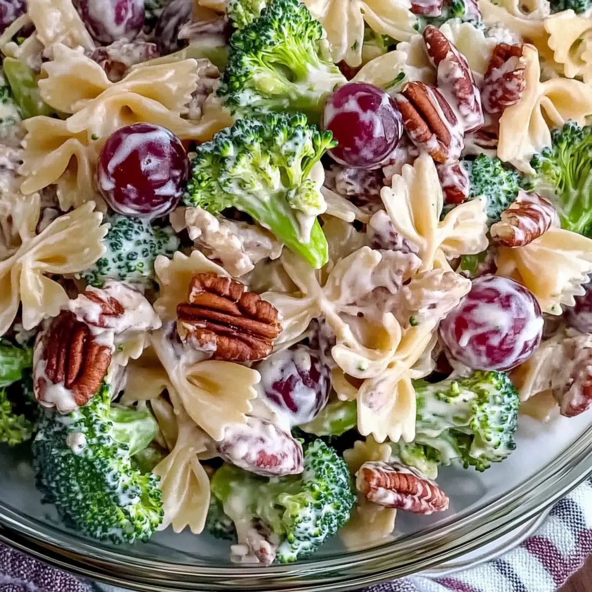Pasta Salad Recipe with Broccoli and Grapes