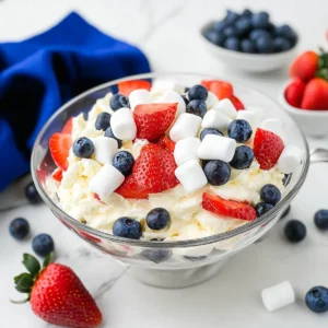 Red, White, and Blue Cheesecake Salad