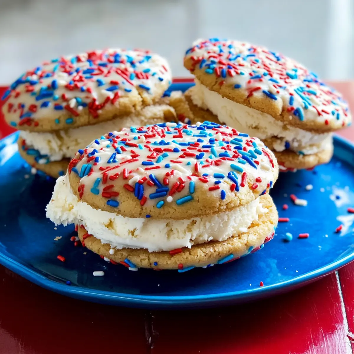 July 4th Ice Cream Sandwiches