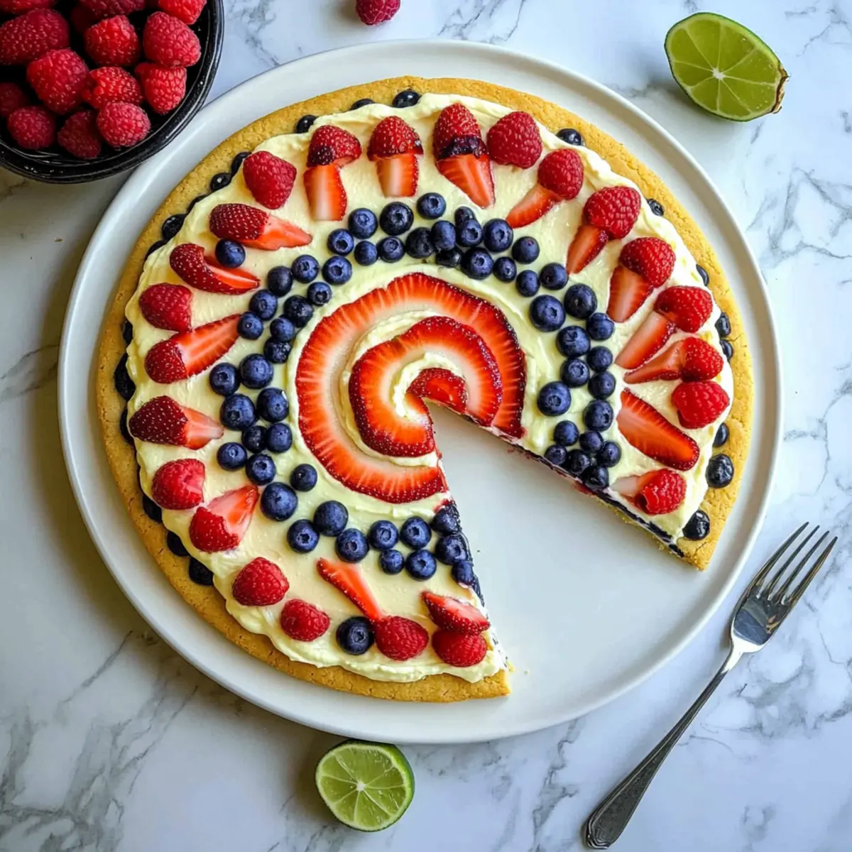 4th of July Fruit Pizza