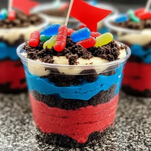 Red, White and Blue Dirt Cups