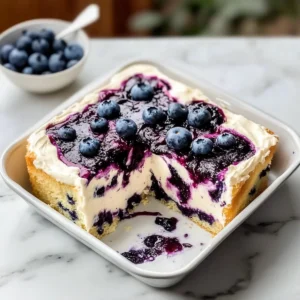 No-Bake Blueberry Angel Food Cake Dessert