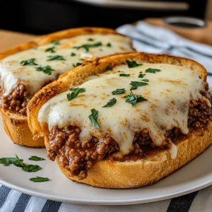 Italian Garlic Bread Sloppy Joes