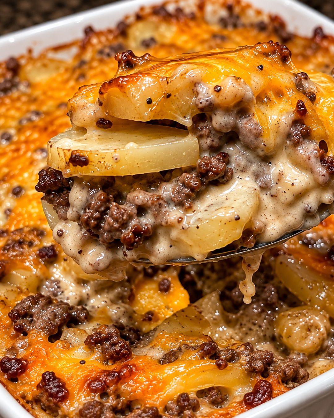 Grandma's Beef Potato Gravy Casserole: A Comfort Classic!-image
